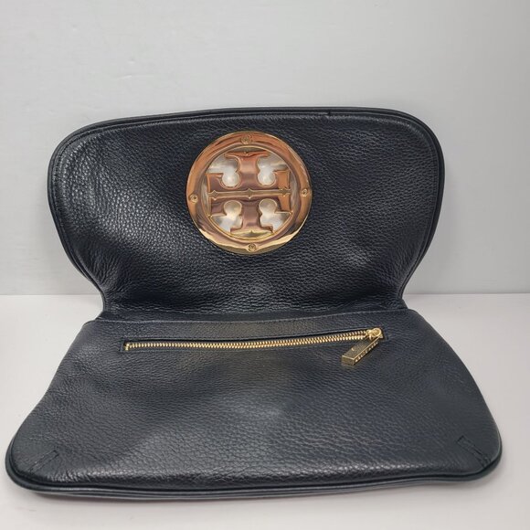 Tory Burch  Amanda Women's Black Leather Clutch Crossbody Bag - Picture 5 of 7